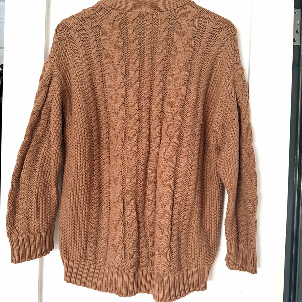 Jenni Kayne Cotton Cable Knit Cardigan Sweater - Picture 4 of 6